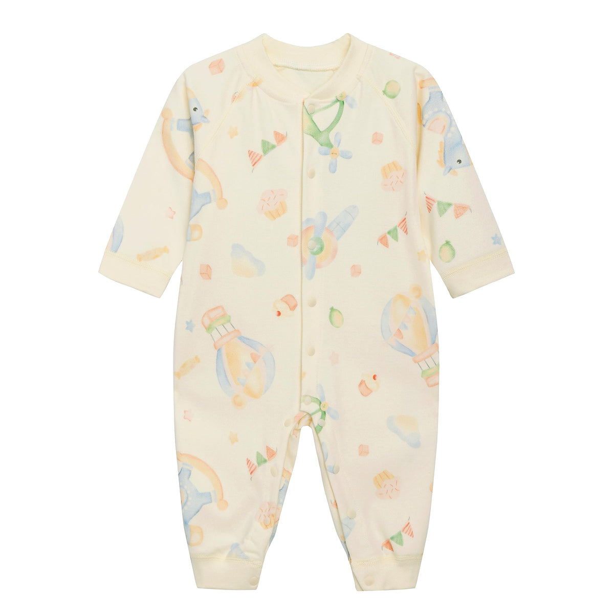 Cherie Kids Baby Boy Girl Romper Jumpsuits, Long Sleeve 100% Cotton Soft Newborn Clothes, Unisex 0-24 Months